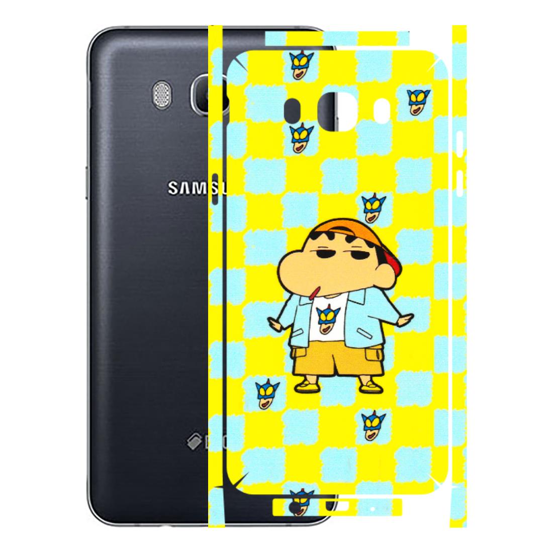 Samsung M/F/Note/Flip and C Phone Skins (All Models) - Yellow Blue Shinchan Cute - 3D Embossed Finish (L-221) Samsung Galaxy On 8