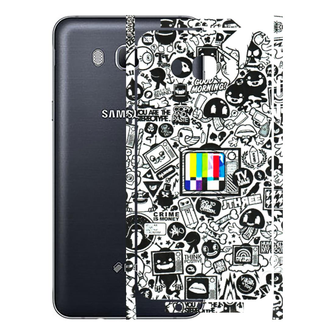 Samsung M/F/Note/Flip and C Phone Skins (All Models) - Doodles Positive Art - 3D Embossed Finish (L-263) Samsung Galaxy On 8