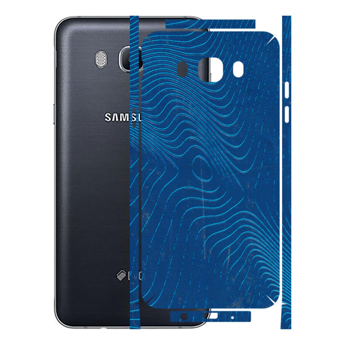 Samsung M/F/Note/Flip and C Phone Skins (All Models) - Abstract Blue Line Map - 3D Embossed Finish (L-272) Samsung Galaxy On 8