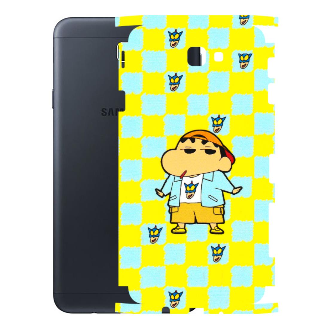 Samsung M/F/Note/Flip and C Phone Skins (All Models) - Yellow Blue Shinchan Cute - 3D Embossed Finish (L-221) Samsung Galaxy On Next