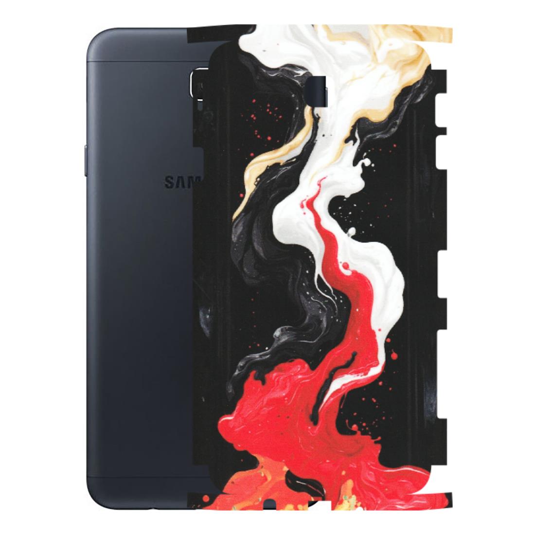 Samsung M/F/Note/Flip and C Phone Skins (All Models) - Black Red White Paint Splash Fusion - Matte Finish (M-56) Samsung Galaxy On Next