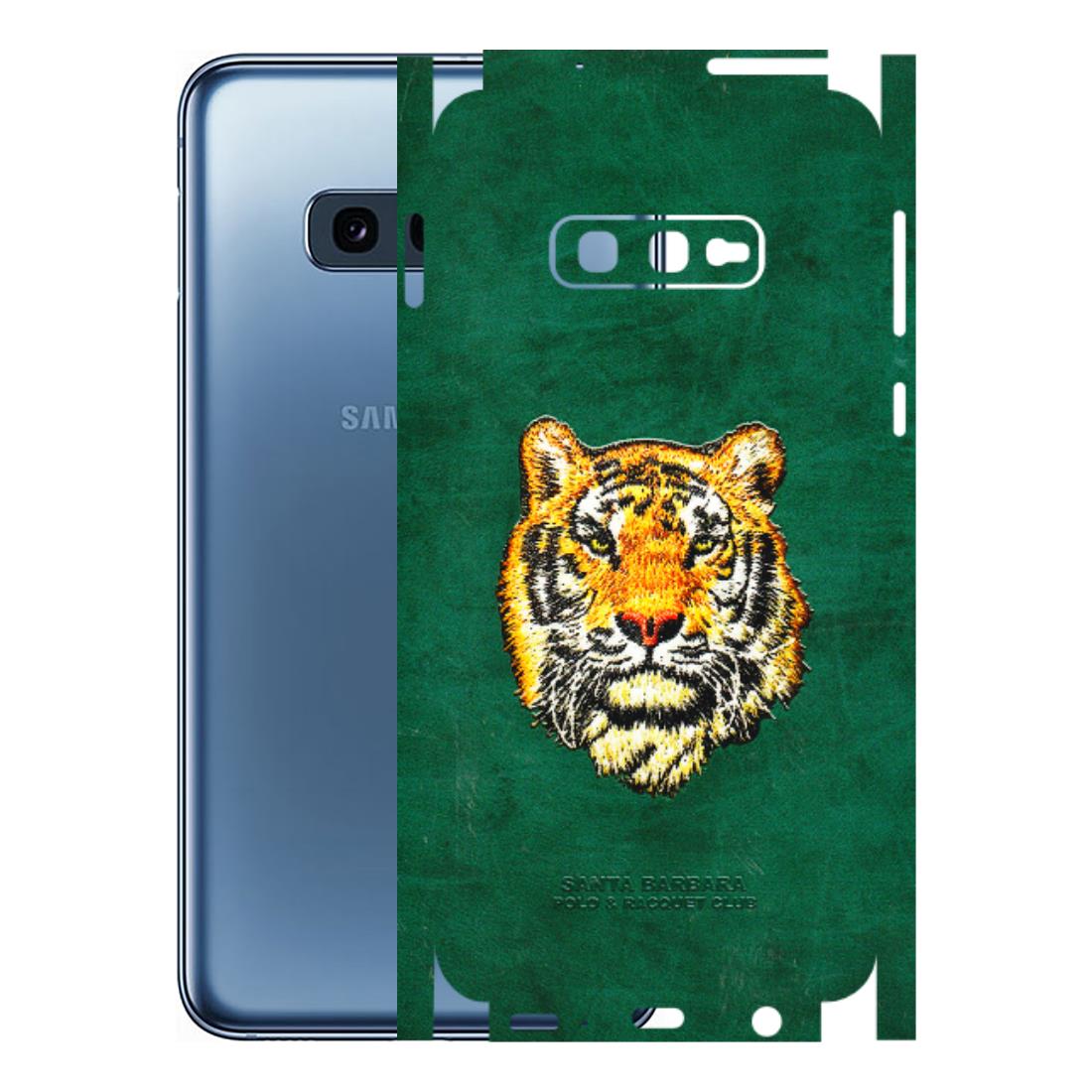 Samsung A/S Series Phone Skins (All Models) - Leather Feel Tiger - 3D Embossed Finish (L-111) Samsung Galaxy S10E