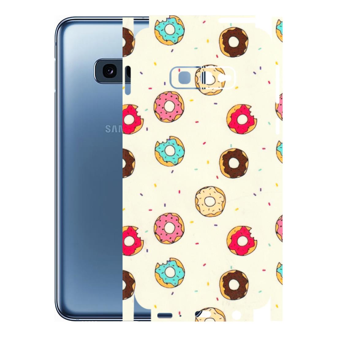 Samsung A/S Series Phone Skins (All Models) - Mini Donuts Doodle Art - 3D Embossed Finish (L-122) Samsung Galaxy S10E