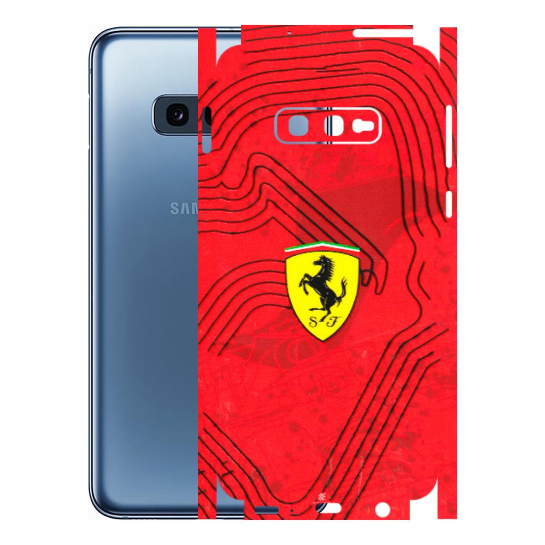 Samsung A/S Series Phone Skins (All Models) - Red Ferrari Logo Stylish - 3D Embossed Finish (L-238) Samsung Galaxy S10E