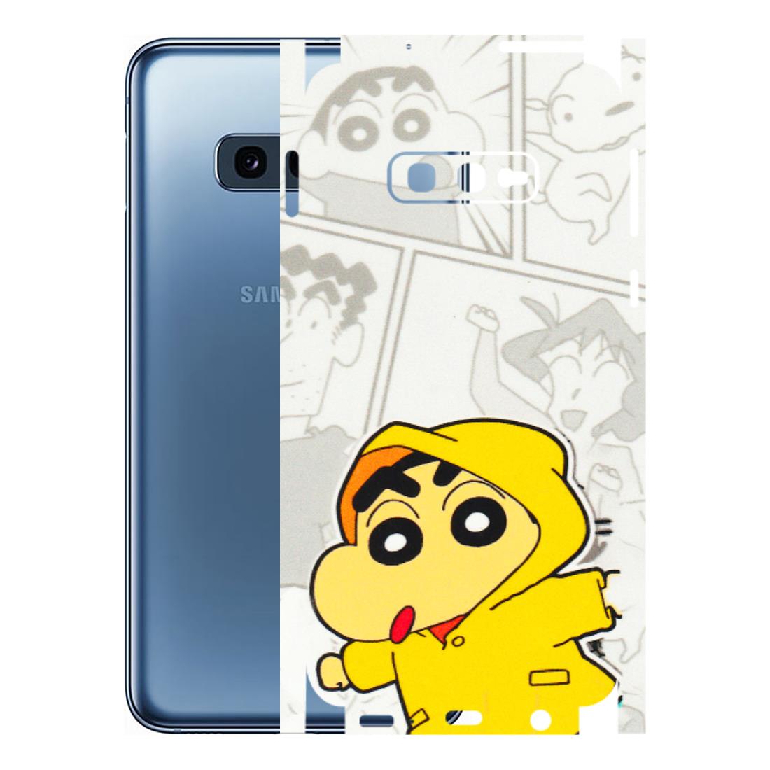 Samsung A/S Series Phone Skins (All Models) - Yellow Shinchan Comic - 3D Embossed Finish (L-246) Samsung Galaxy S10E