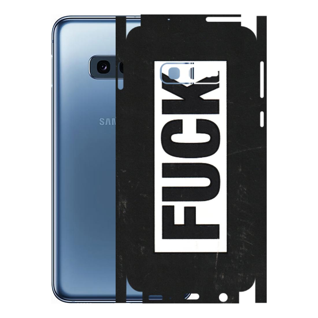Samsung A/S Series Phone Skins (All Models) - The F Word - 3D Embossed Finish (L-255) Samsung Galaxy S10E