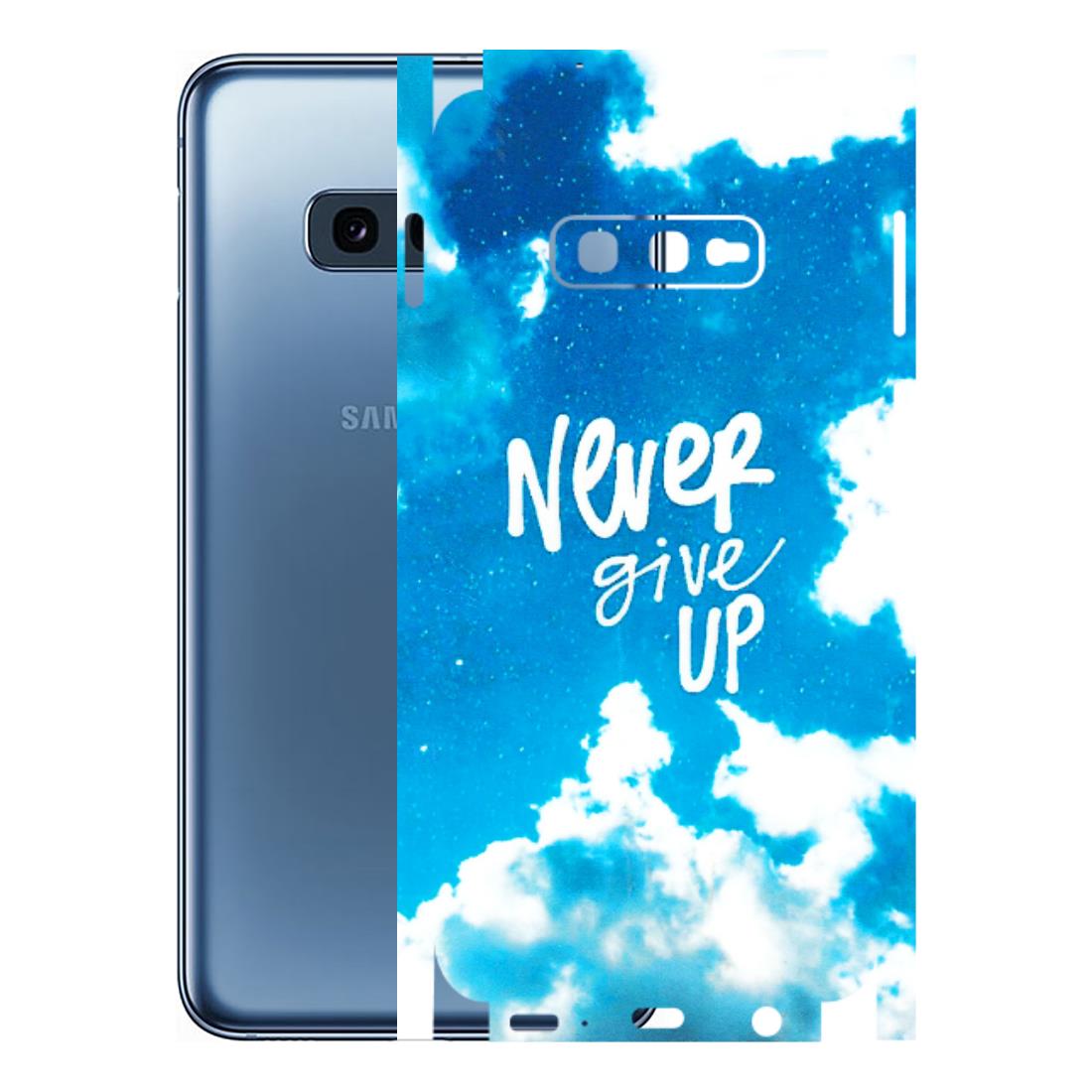 Samsung A/S Series Phone Skins (All Models) - Never Give Up - 3D Embossed Finish (L-279) Samsung Galaxy S10E