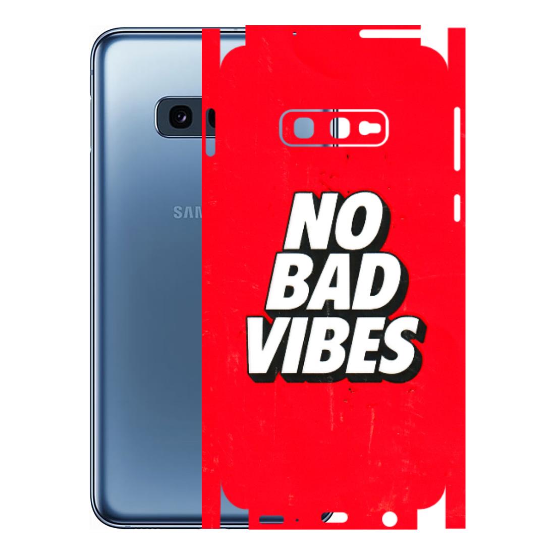 Samsung A/S Series Phone Skins (All Models) - No Bad Vibes - 3D Embossed Finish (L-280) Samsung Galaxy S10E