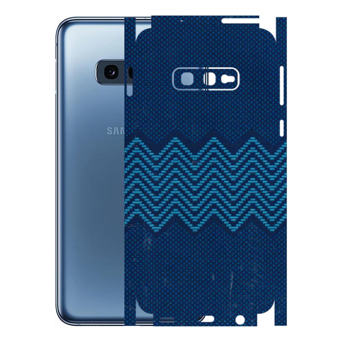 Samsung A/S Series Phone Skins (All Models) - Blue Sober Waves - 3D Embossed Finish (L-306) Samsung Galaxy S10E