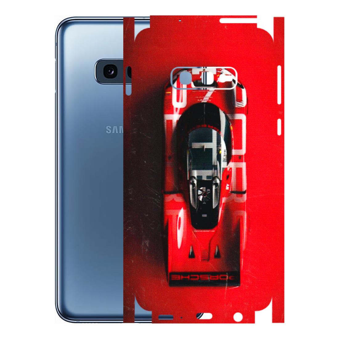 Samsung A/S Series Phone Skins (All Models) - Red Porsche Car Logo - 3D Embossed Finish (L-315) Samsung Galaxy S10E