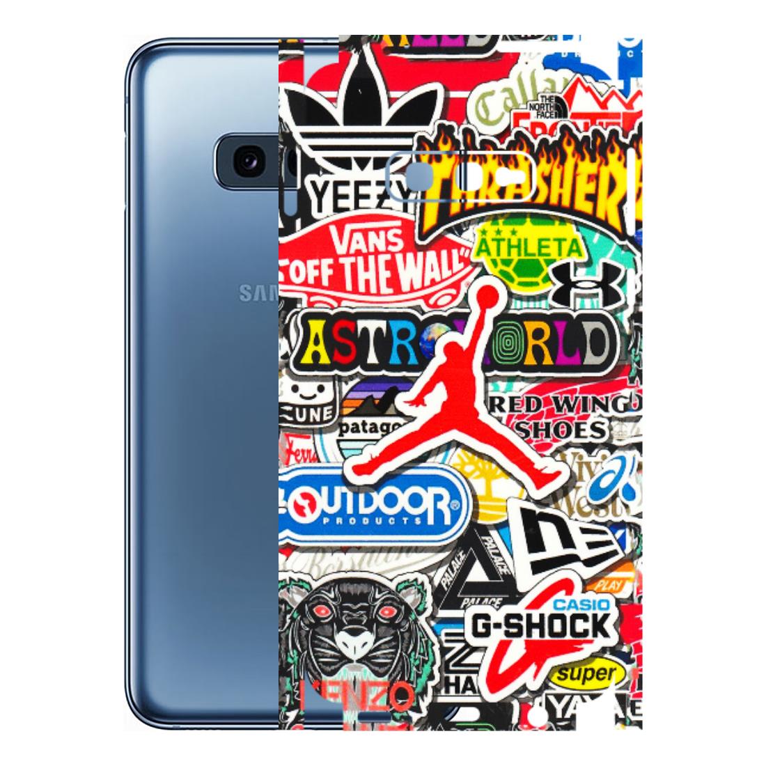 Samsung A/S Series Phone Skins (All Models) - Multi Brands Sticker Graffiti - 3D Embossed Finish (L-37) Samsung Galaxy S10E