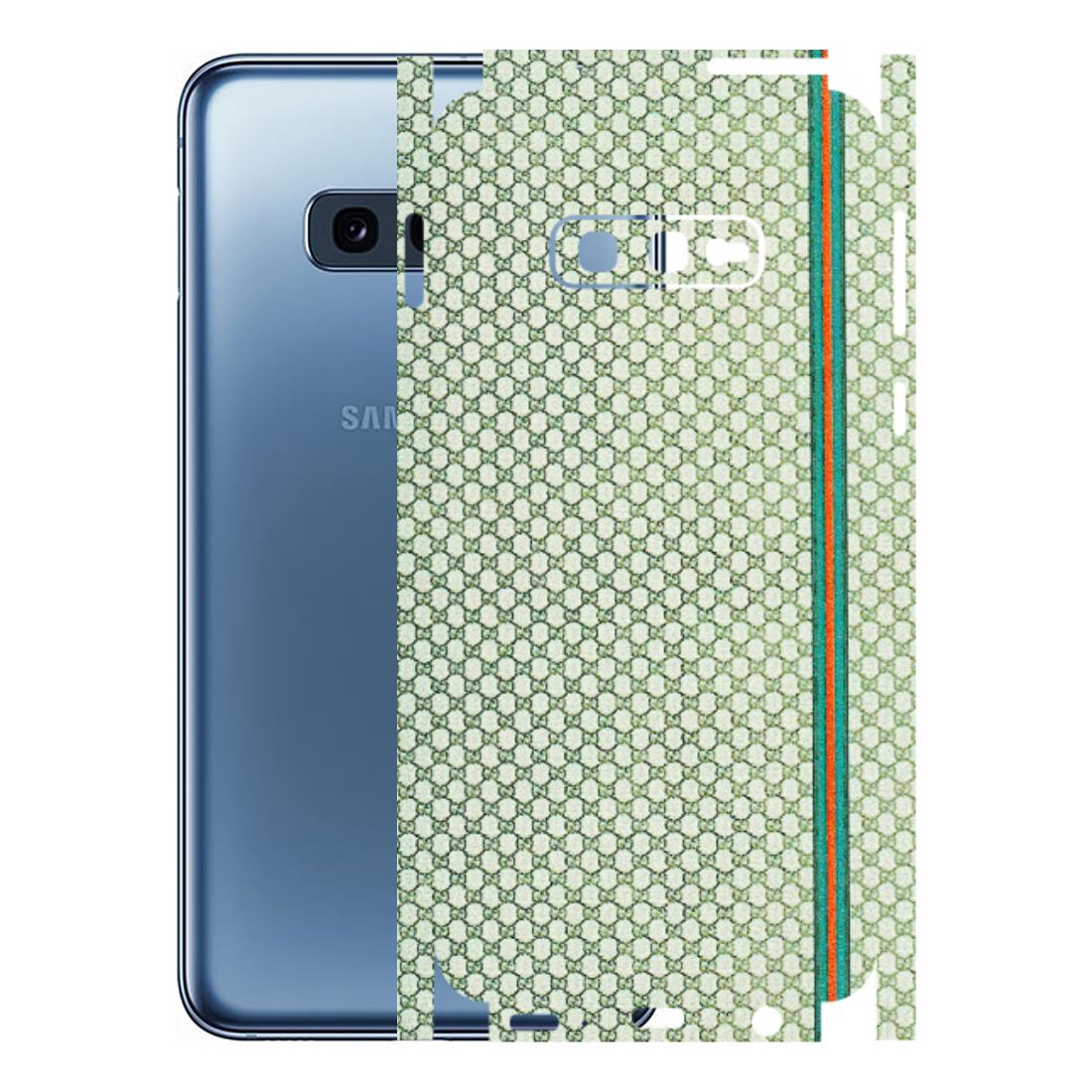 Samsung A/S Series Phone Skins (All Models) - Gucci Fabric Pattern - 3D Embossed Finish (L-73) Samsung Galaxy S10E