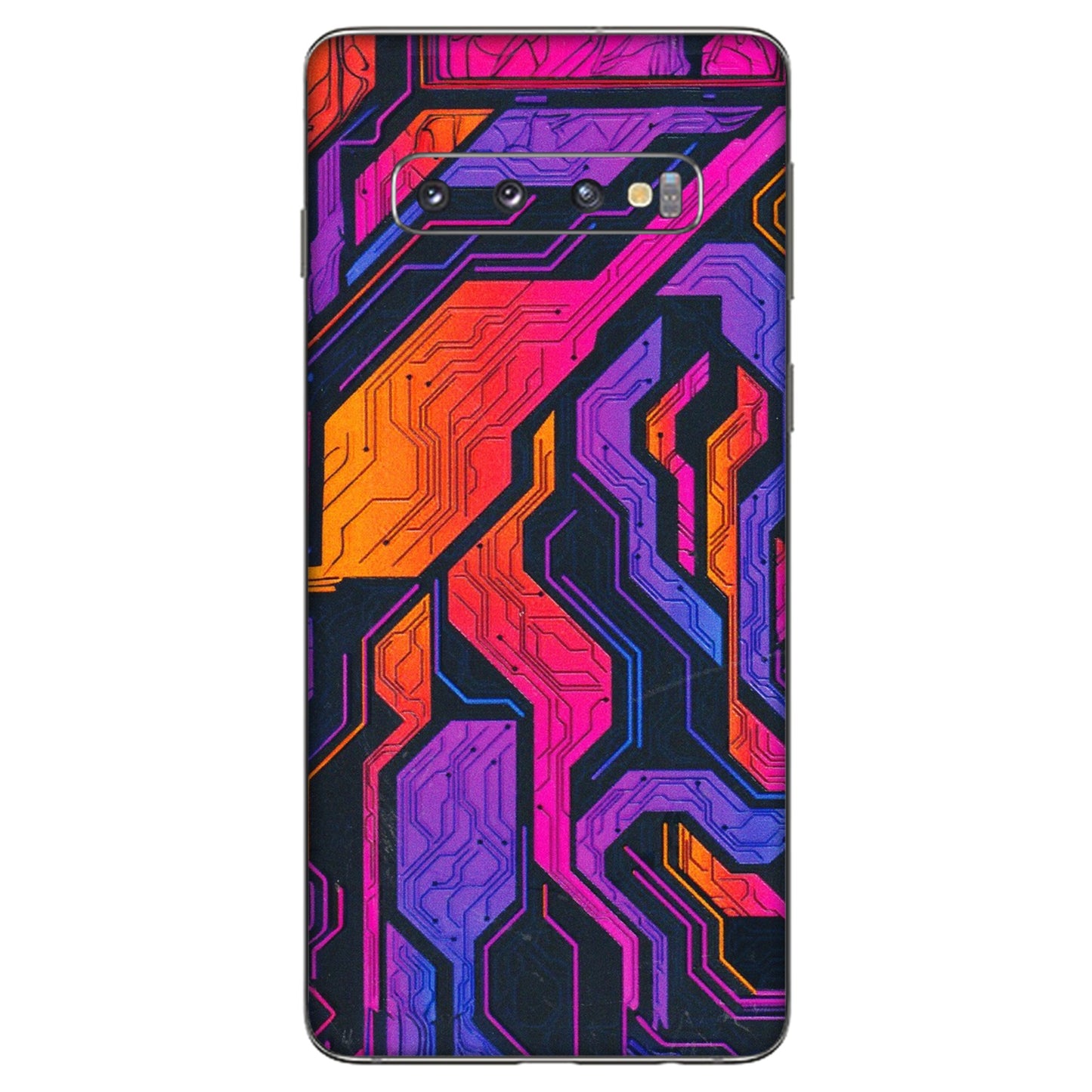 Samsung A/S Series Phone Skins (All Models) - Tech Circuits Futuristic - 3D Embossed Finish (L-07) Samsung Galaxy S10