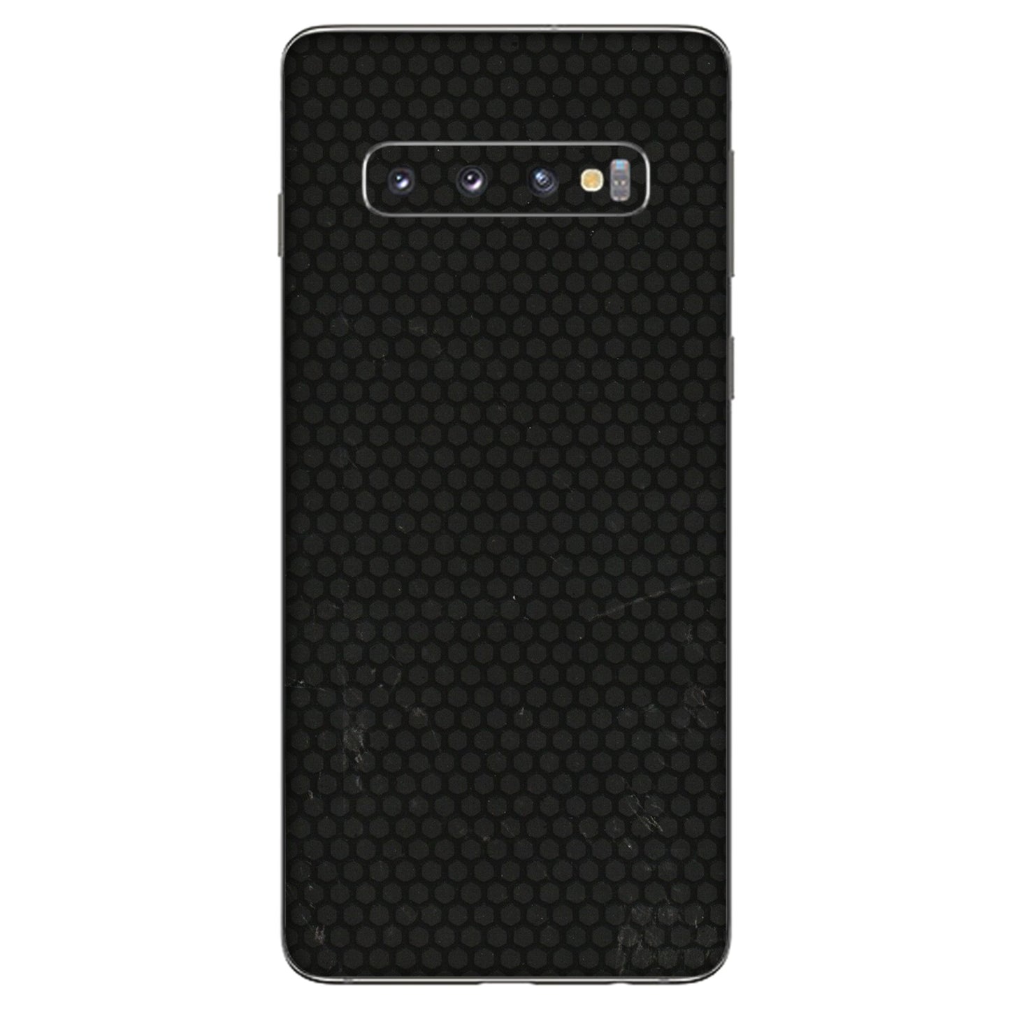 Samsung A/S Series Phone Skins (All Models) - Black honeycomb - 3D Embossed Finish (L-114) Samsung Galaxy S10