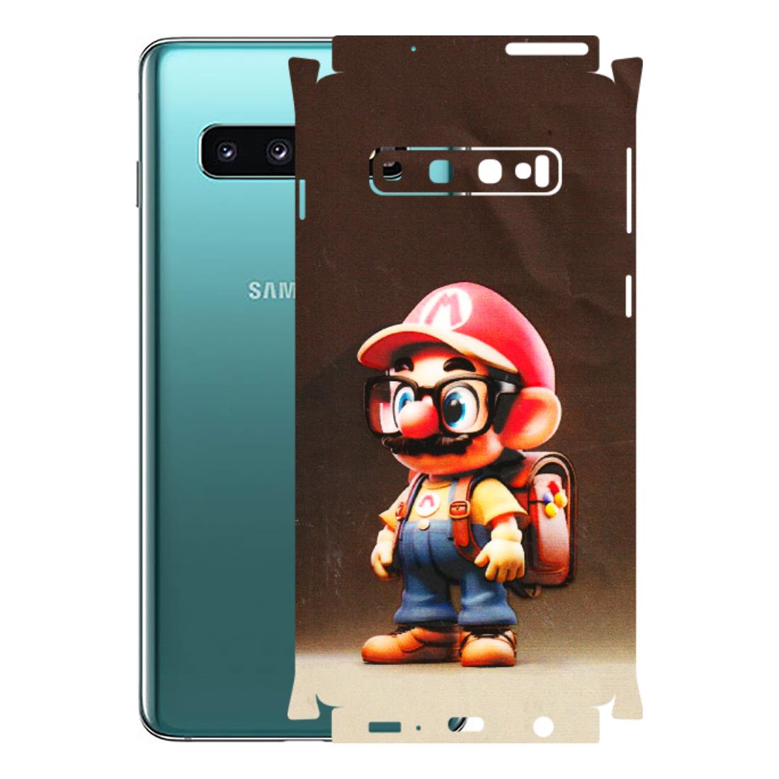 Samsung A/S Series Phone Skins (All Models) - Little Mario - 3D Embossed Finish (L-119) Samsung Galaxy S10