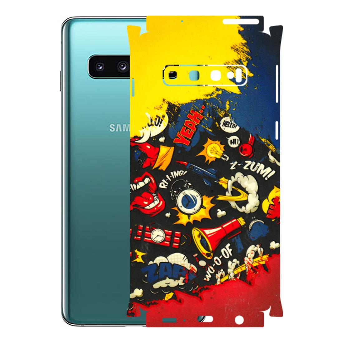 Samsung A/S Series Phone Skins (All Models) - Pacific Doodle Art - 3D Embossed Finish (L-120) Samsung Galaxy S10
