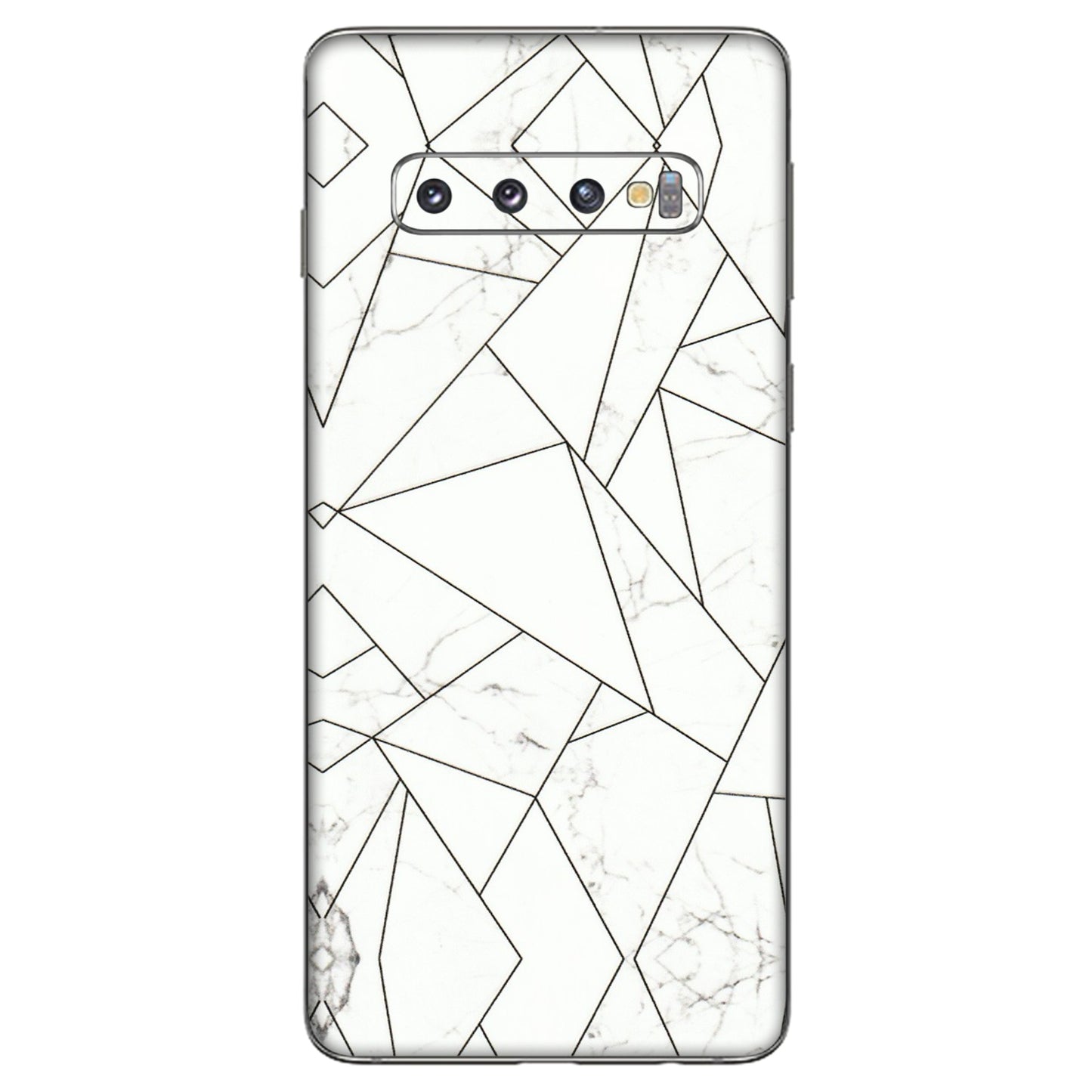 Samsung A/S Series Phone Skins (All Models) - Luxury White Marble Effect - 3D Embossed Finish (L-168) Samsung Galaxy S10