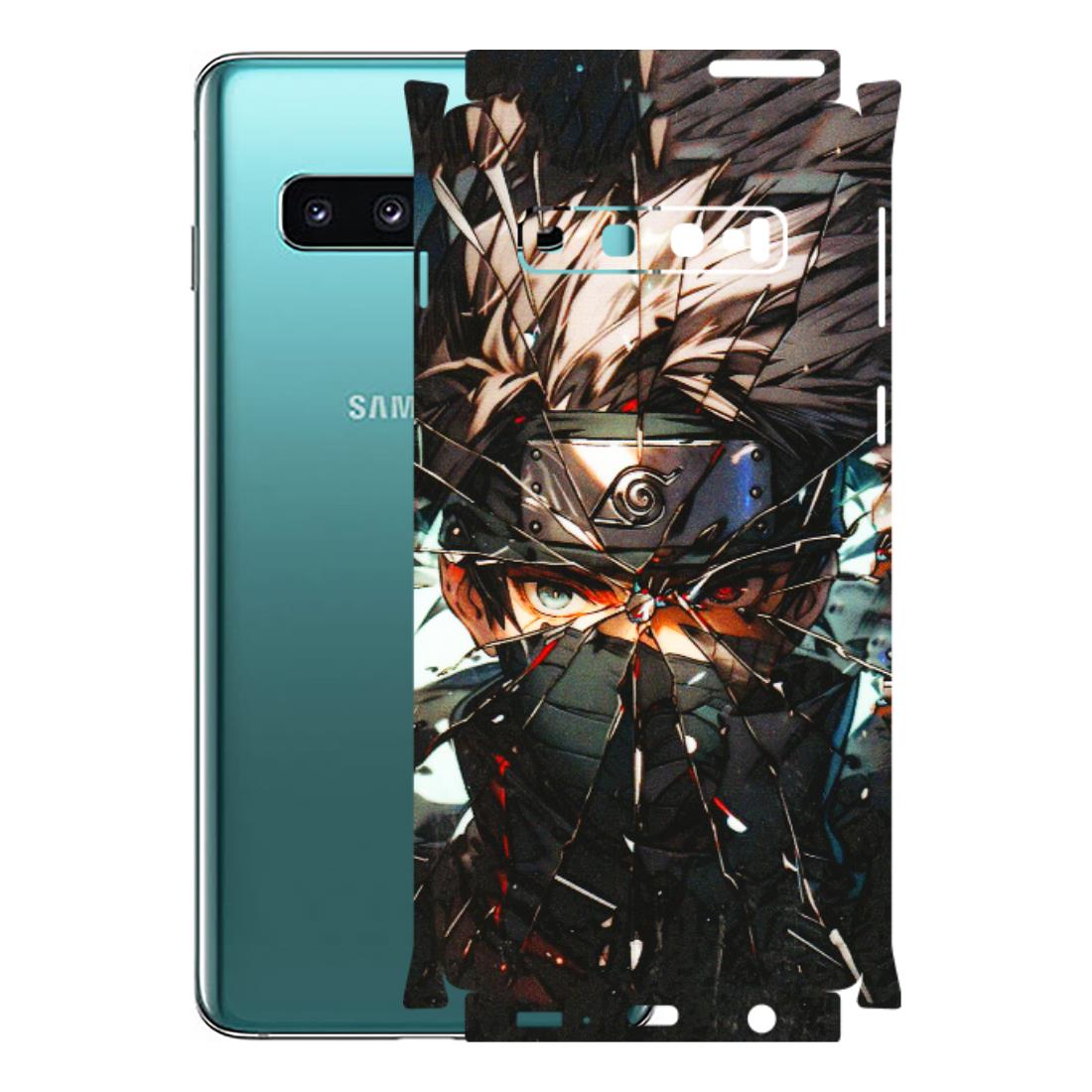 Samsung A/S Series Phone Skins (All Models) - Kakashi Shattered Glass Effect - 3D Embossed Finish (L-237) Samsung Galaxy S10