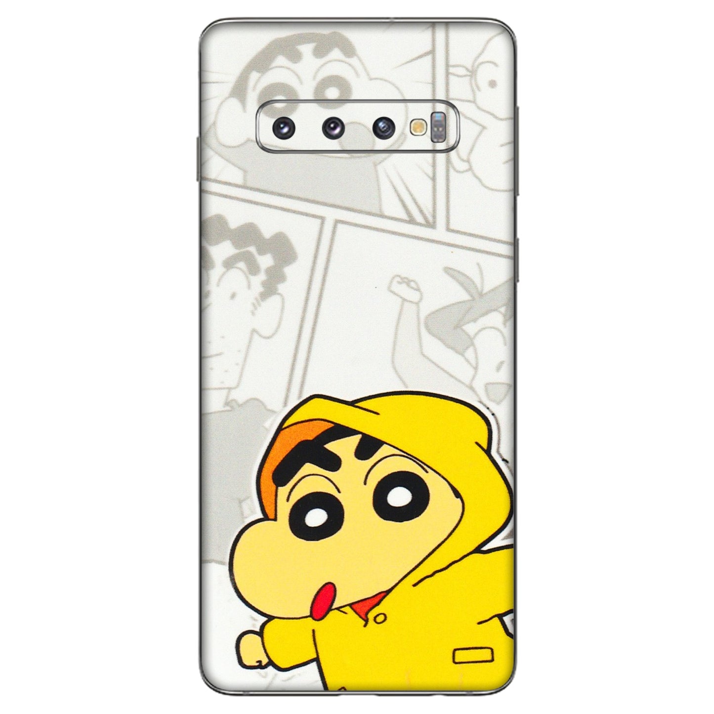 Samsung A/S Series Phone Skins (All Models) - Yellow Shinchan Comic - 3D Embossed Finish (L-246) Samsung Galaxy S10