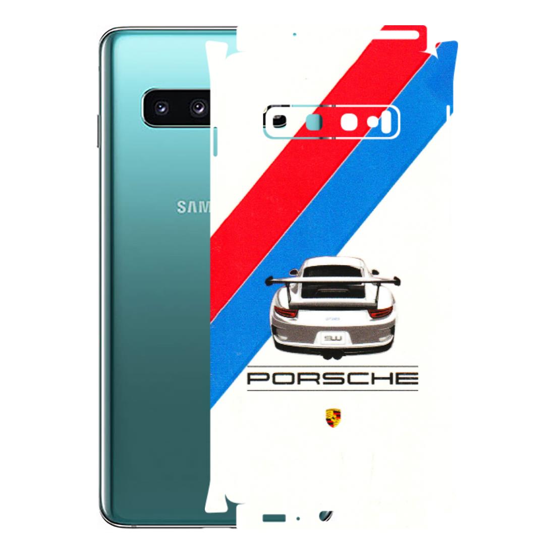 Samsung A/S Series Phone Skins (All Models) - Porche Car Sober Logo - 3D Embossed Finish (L-248) Samsung Galaxy S10