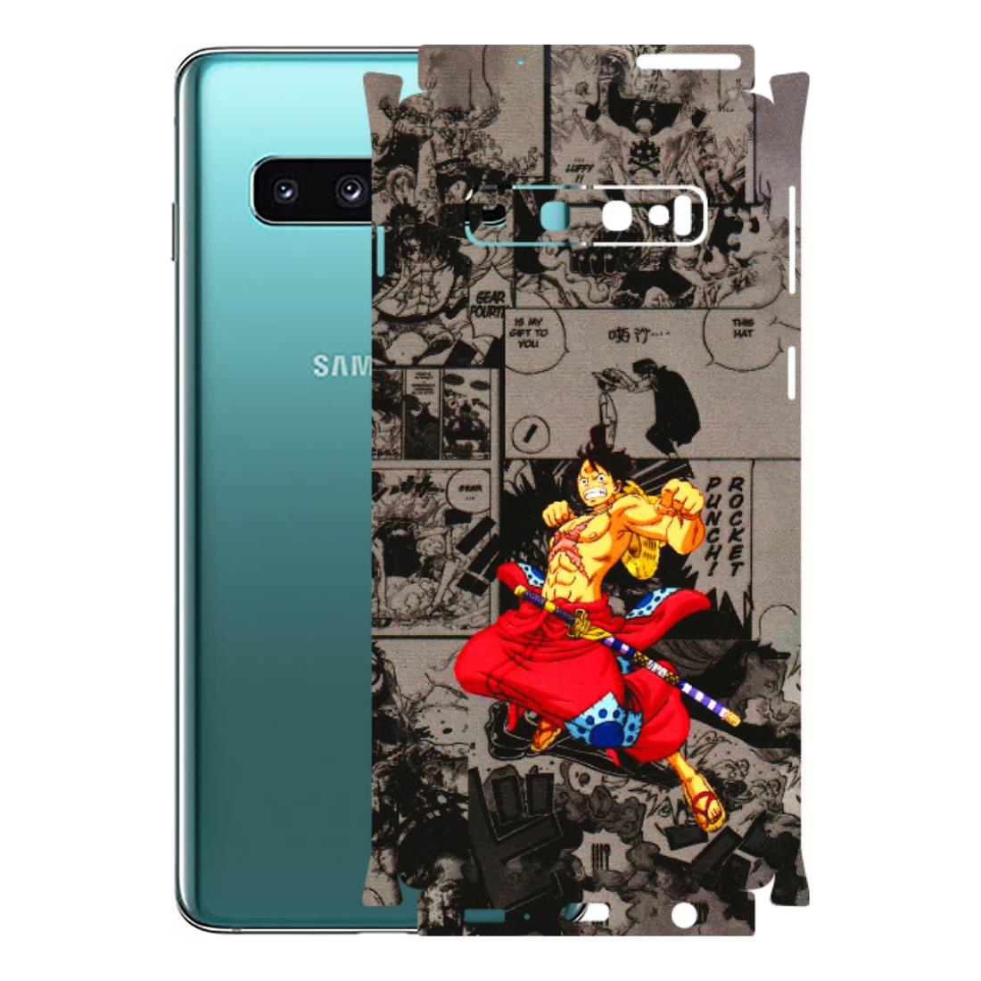 Samsung A/S Series Phone Skins (All Models) - One Piece Rocket Punch Manga - 3D Embossed Finish (L-25) Samsung Galaxy S10