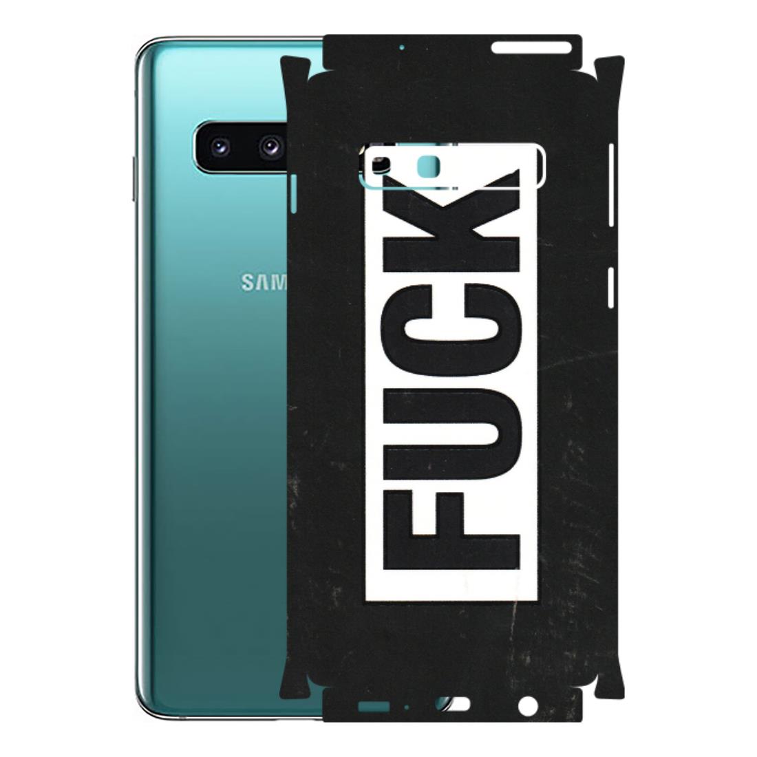 Samsung A/S Series Phone Skins (All Models) - The F Word - 3D Embossed Finish (L-255) Samsung Galaxy S10