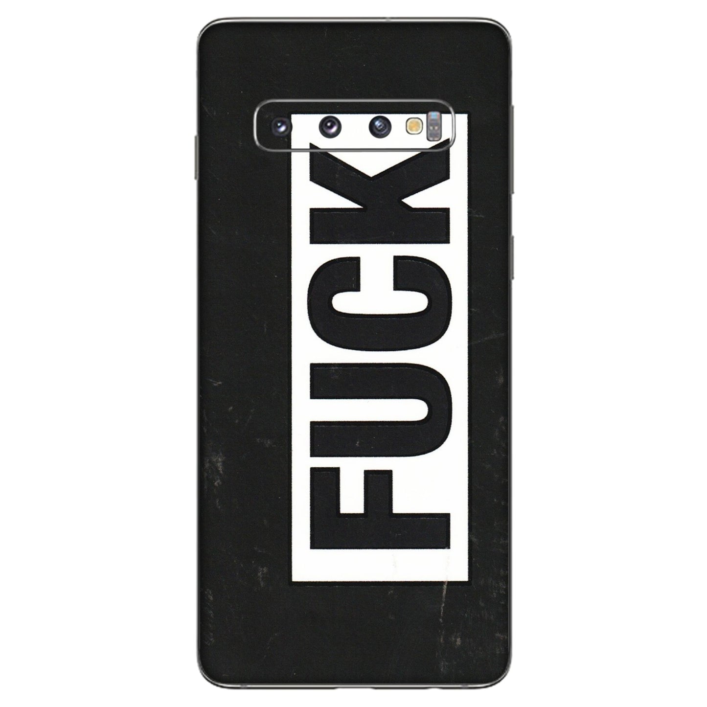 Samsung A/S Series Phone Skins (All Models) - The F Word - 3D Embossed Finish (L-255) Samsung Galaxy S10