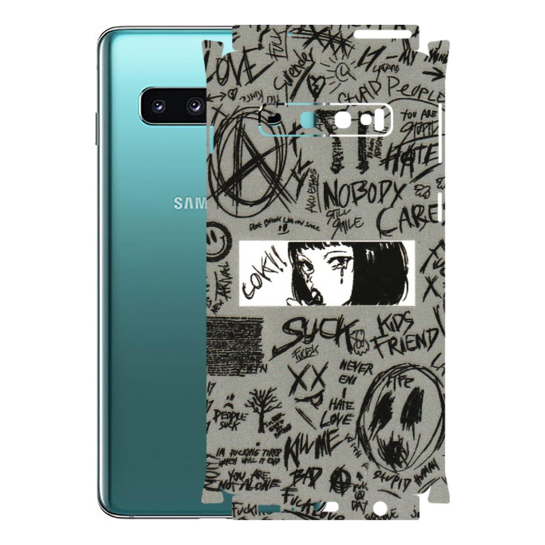 Samsung A/S Series Phone Skins (All Models) - Never Have Love Anime - 3D Embossed Finish (L-260) Samsung Galaxy S10