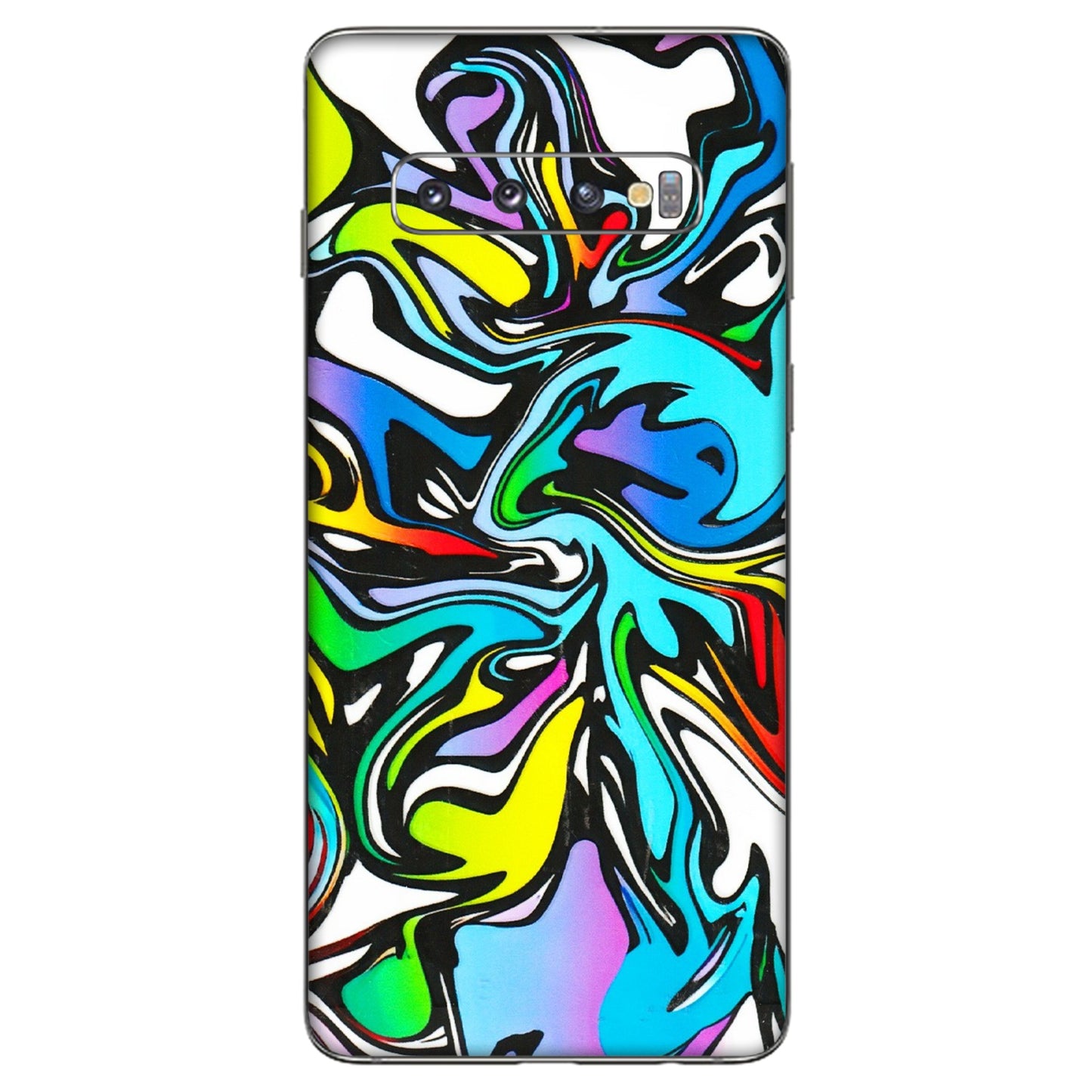 Samsung A/S Series Phone Skins (All Models) - Abstract Colour Paints - 3D Embossed Finish (L-271) Samsung Galaxy S10