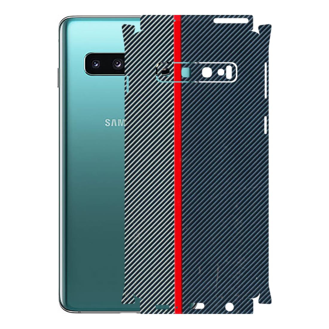 Samsung A/S Series Phone Skins (All Models) - Blue Sober Lines - 3D Embossed Finish (L-305) Samsung Galaxy S10
