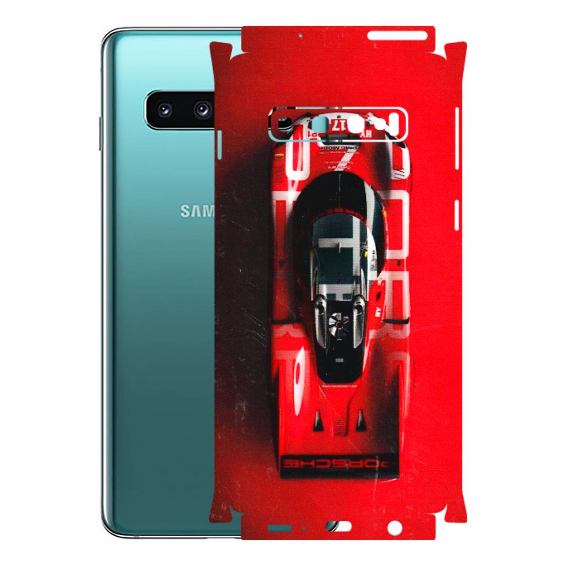 Samsung A/S Series Phone Skins (All Models) - Red Porsche Car Logo - 3D Embossed Finish (L-315) Samsung Galaxy S10