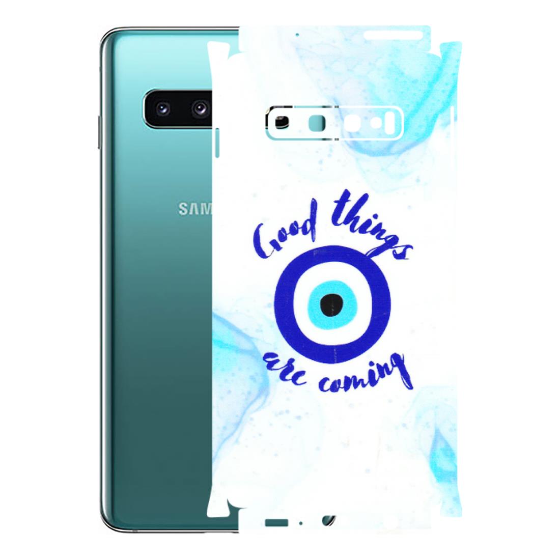 Samsung A/S Series Phone Skins (All Models) - Evil Eye Good Things Are Coming - 3D Embossed Finish (L-322) Samsung Galaxy S10