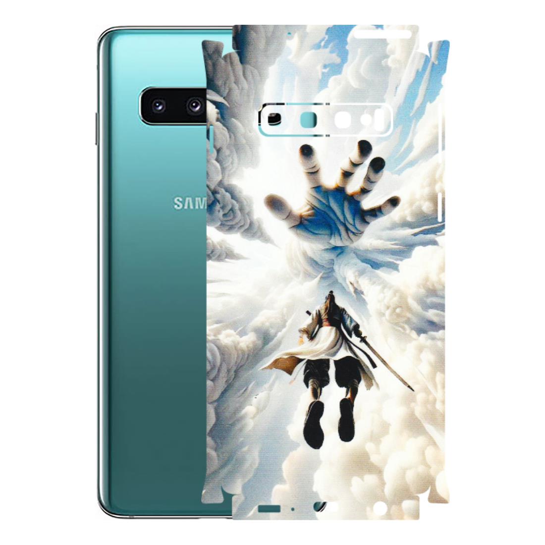 Samsung A/S Series Phone Skins (All Models) - Big Hand With Monkey King - 3D Embossed Finish (L-323) Samsung Galaxy S10