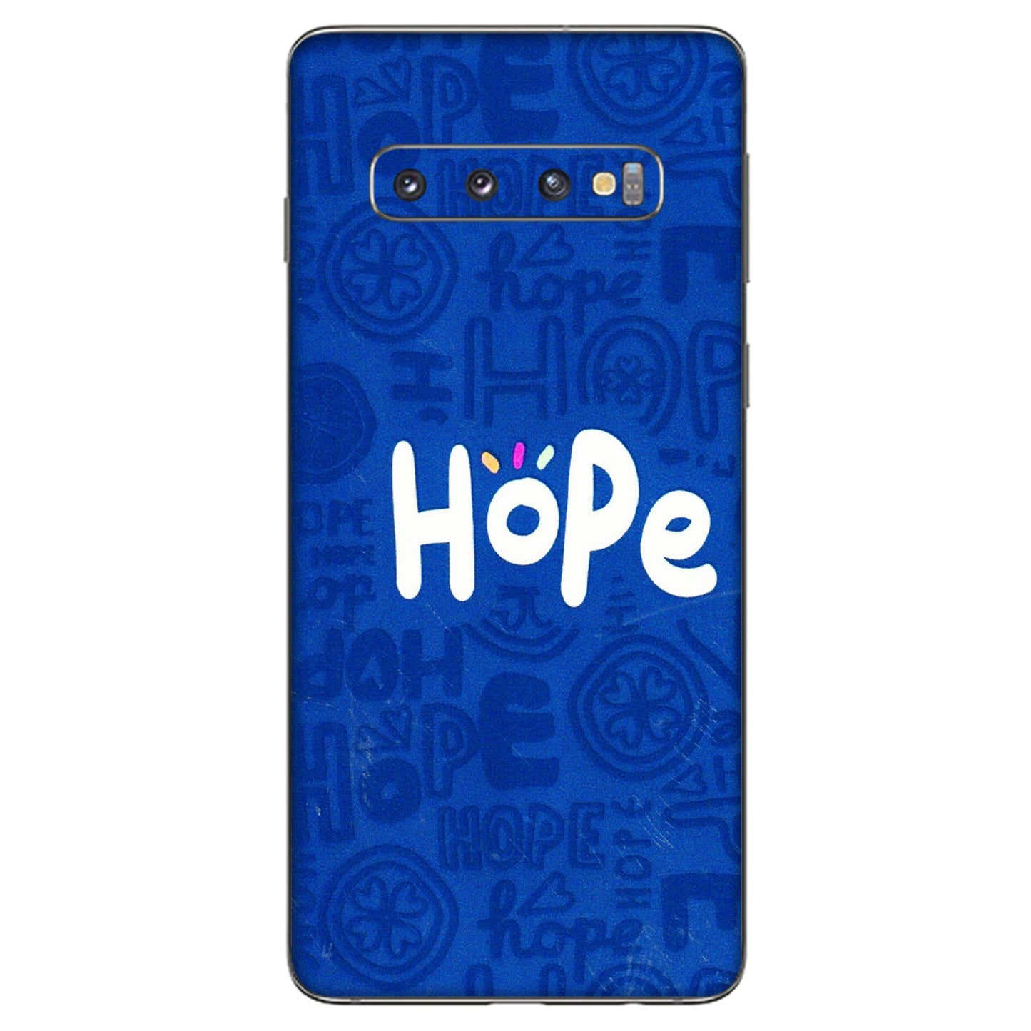 Samsung A/S Series Phone Skins (All Models) - Hope Doodles Blue - 3D Embossed Finish (L-43) Samsung Galaxy S10