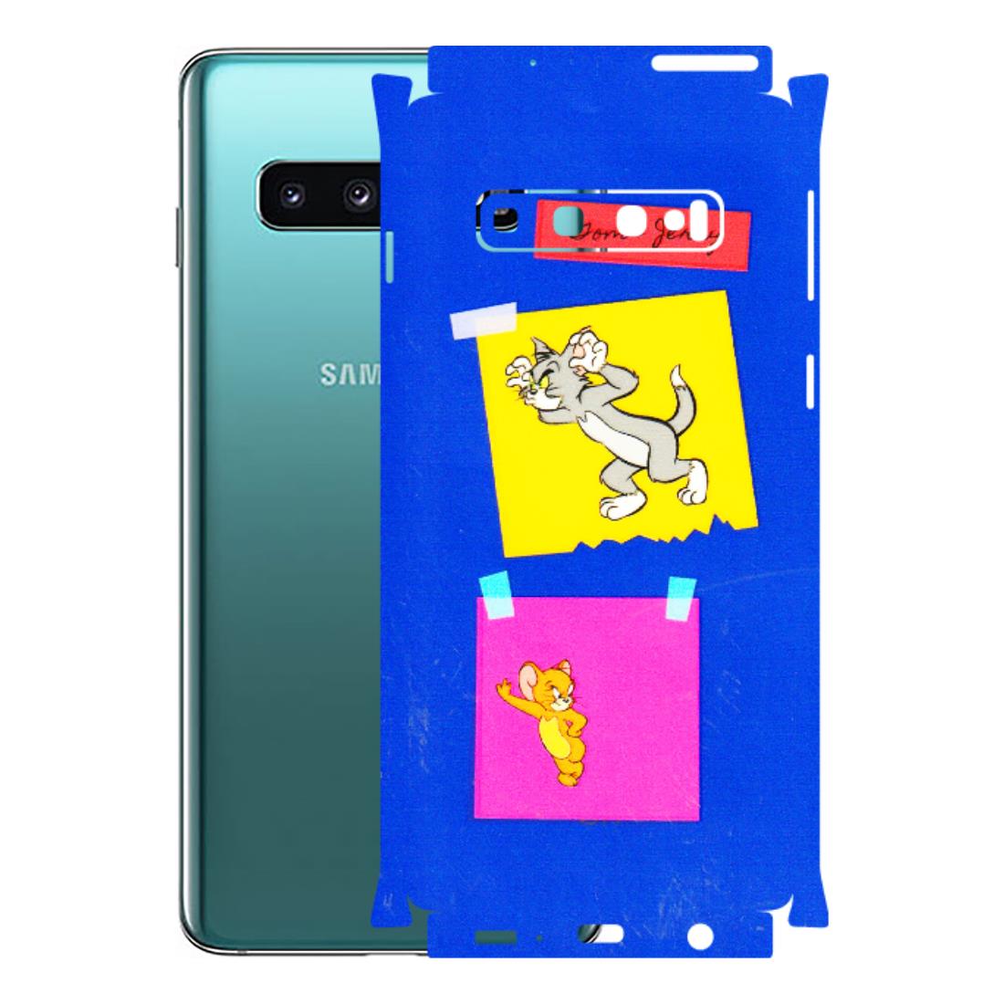 Samsung A/S Series Phone Skins (All Models) - Tom N Jerry Sticky Notes - 3D Embossed Finish (L-88) Samsung Galaxy S10