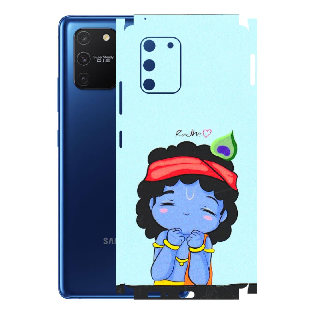 Samsung A/S Series Phone Skins (All Models) - Radhe Radhe Cute Toon - 3D Embossed Finish (L-05) Samsung Galaxy S10 Lite