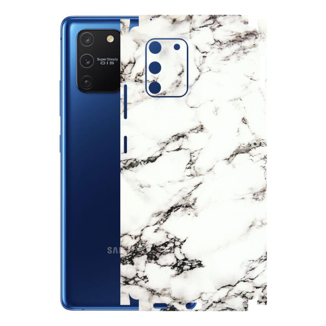 Samsung A/S Series Phone Skins (All Models) - Black and White Marble Texture - 3D Embossed Finish (L-124) Samsung Galaxy S10 Lite