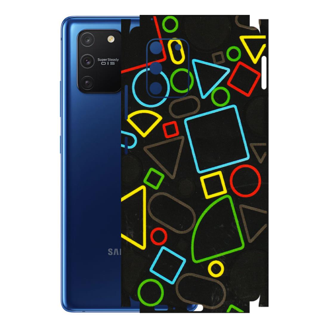 Samsung A/S Series Phone Skins (All Models) - Black Shapes - 3D Embossed Finish (L-131) Samsung Galaxy S10 Lite