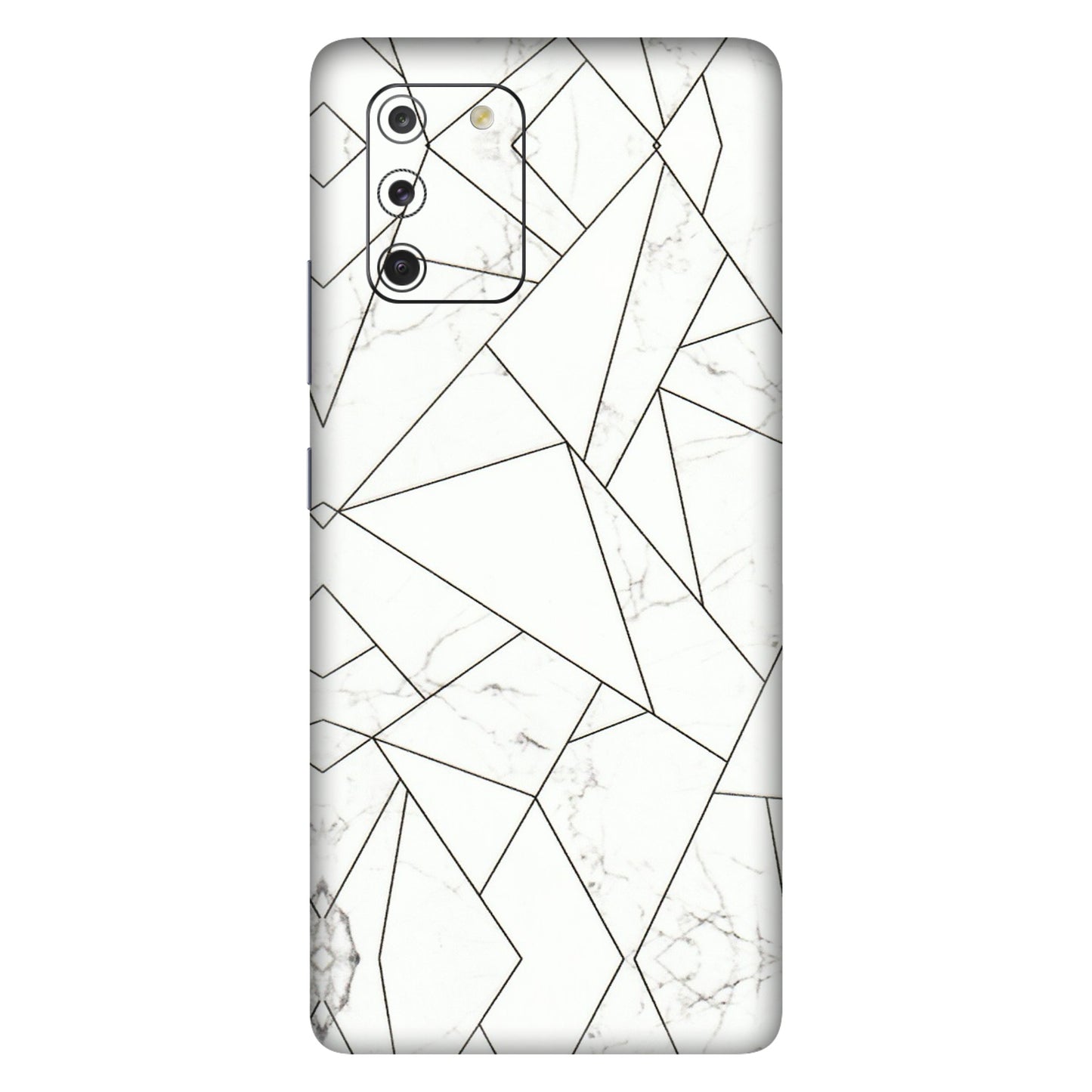 Samsung A/S Series Phone Skins (All Models) - Luxury White Marble Effect - 3D Embossed Finish (L-168) Samsung Galaxy S10 Lite