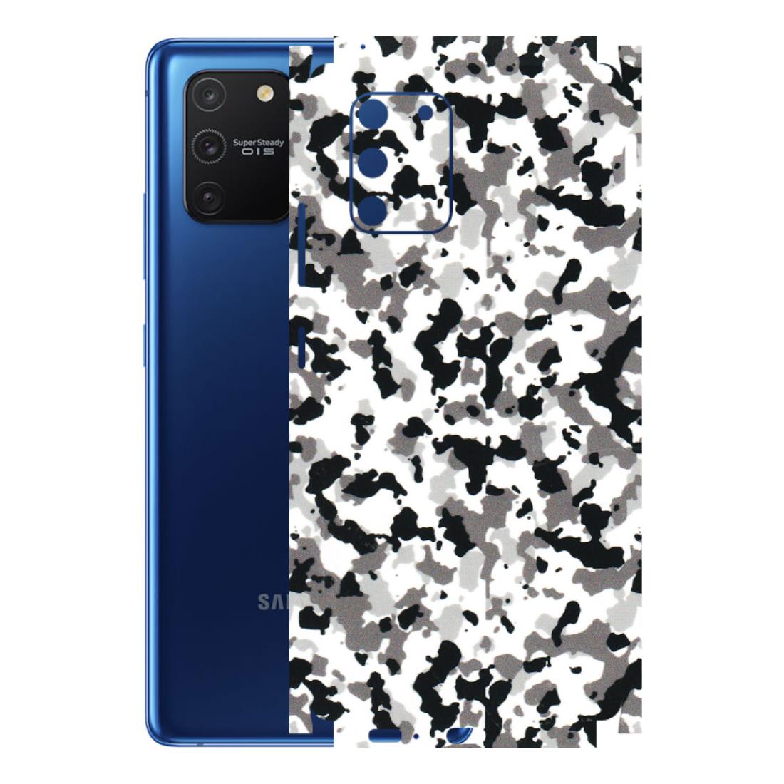 Samsung A/S Series Phone Skins (All Models) - White Black Camouflage - 3D Embossed Finish (L-18) Samsung Galaxy S10 Lite
