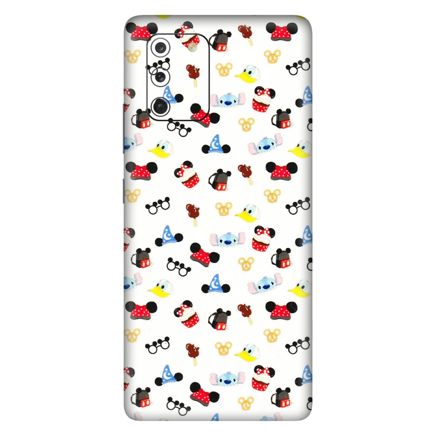 Samsung A/S Series Phone Skins (All Models) - Minnie Mouse & Donald Doodles s - 3D Embossed Finish (L-194) Samsung Galaxy S10 Lite