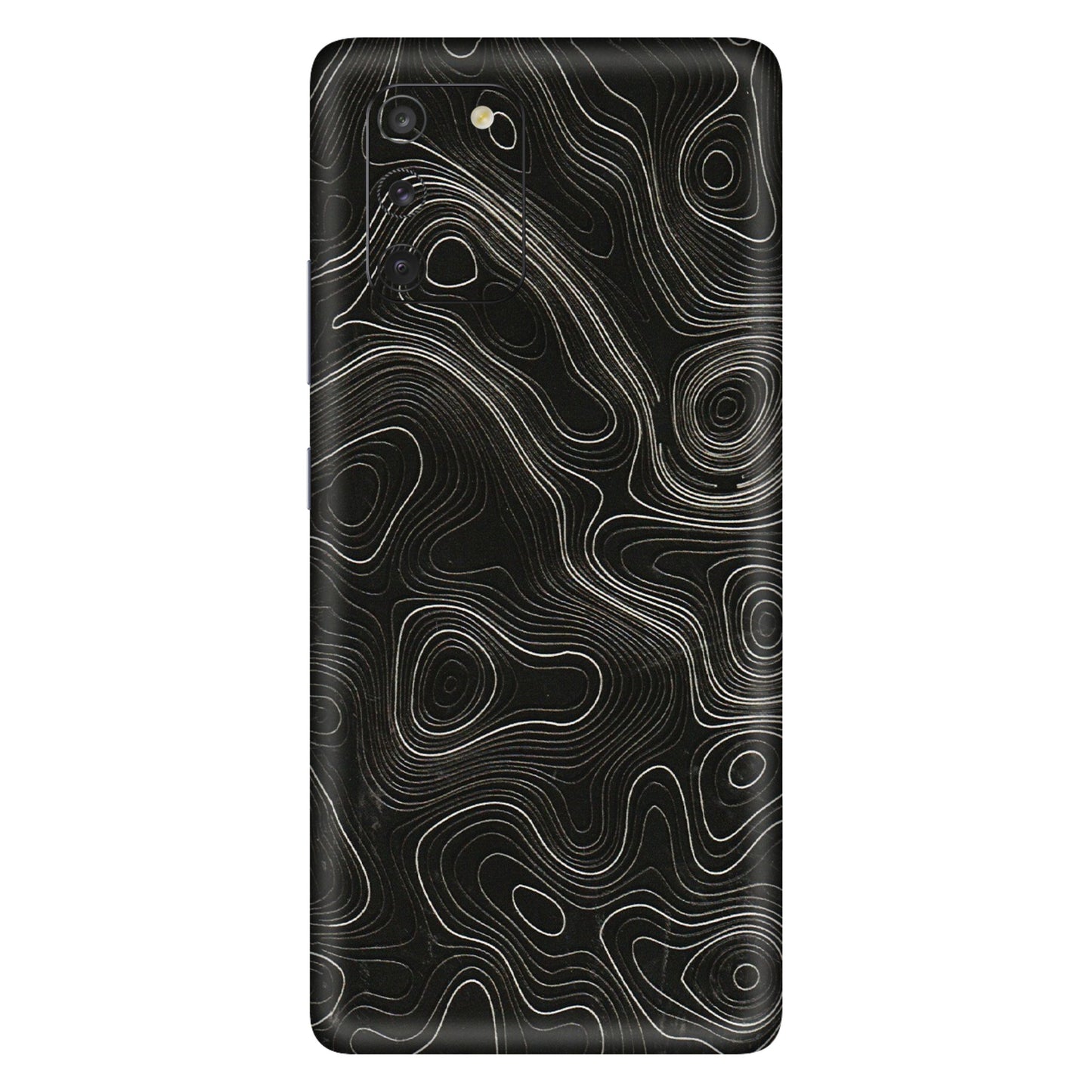 Samsung A/S Series Phone Skins (All Models) - Black Swirl - 3D Embossed Finish (L-196) Samsung Galaxy S10 Lite