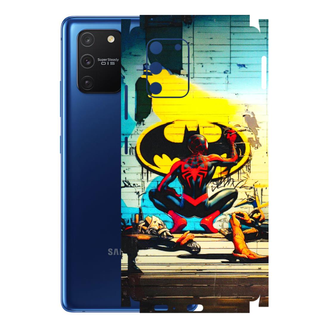 Samsung A/S Series Phone Skins (All Models) - New Spiderman Bat Logo - 3D Embossed Finish (L-309) Samsung Galaxy S10 Lite