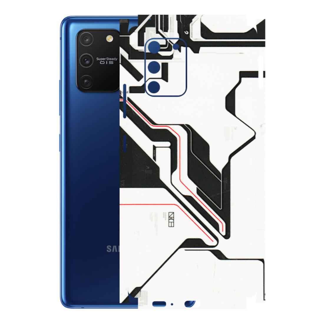 Samsung A/S Series Phone Skins (All Models) - White Techy Logo - 3D Embossed Finish (L-312) Samsung Galaxy S10 Lite