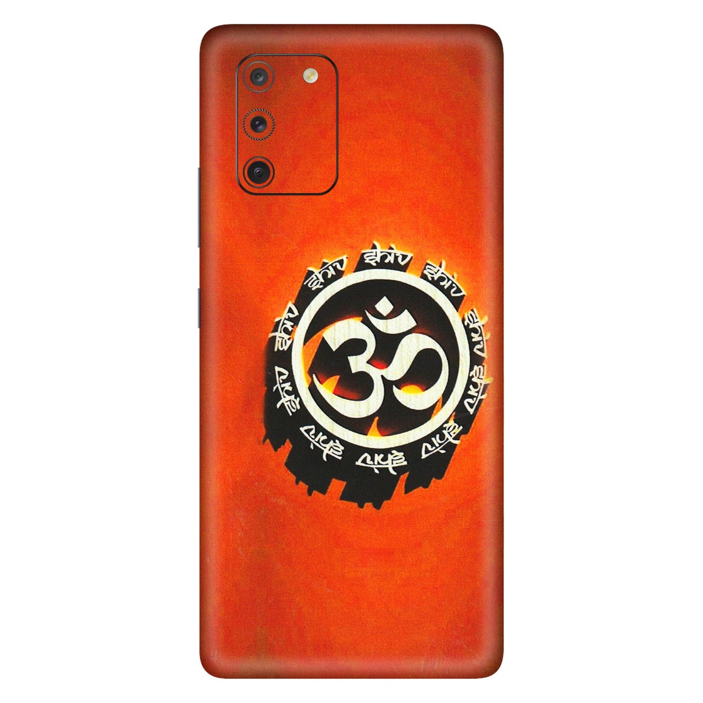 Samsung A/S Series Phone Skins (All Models) - Aum Shiv Orange - 3D Embossed Finish (L-32) Samsung Galaxy S10 Lite
