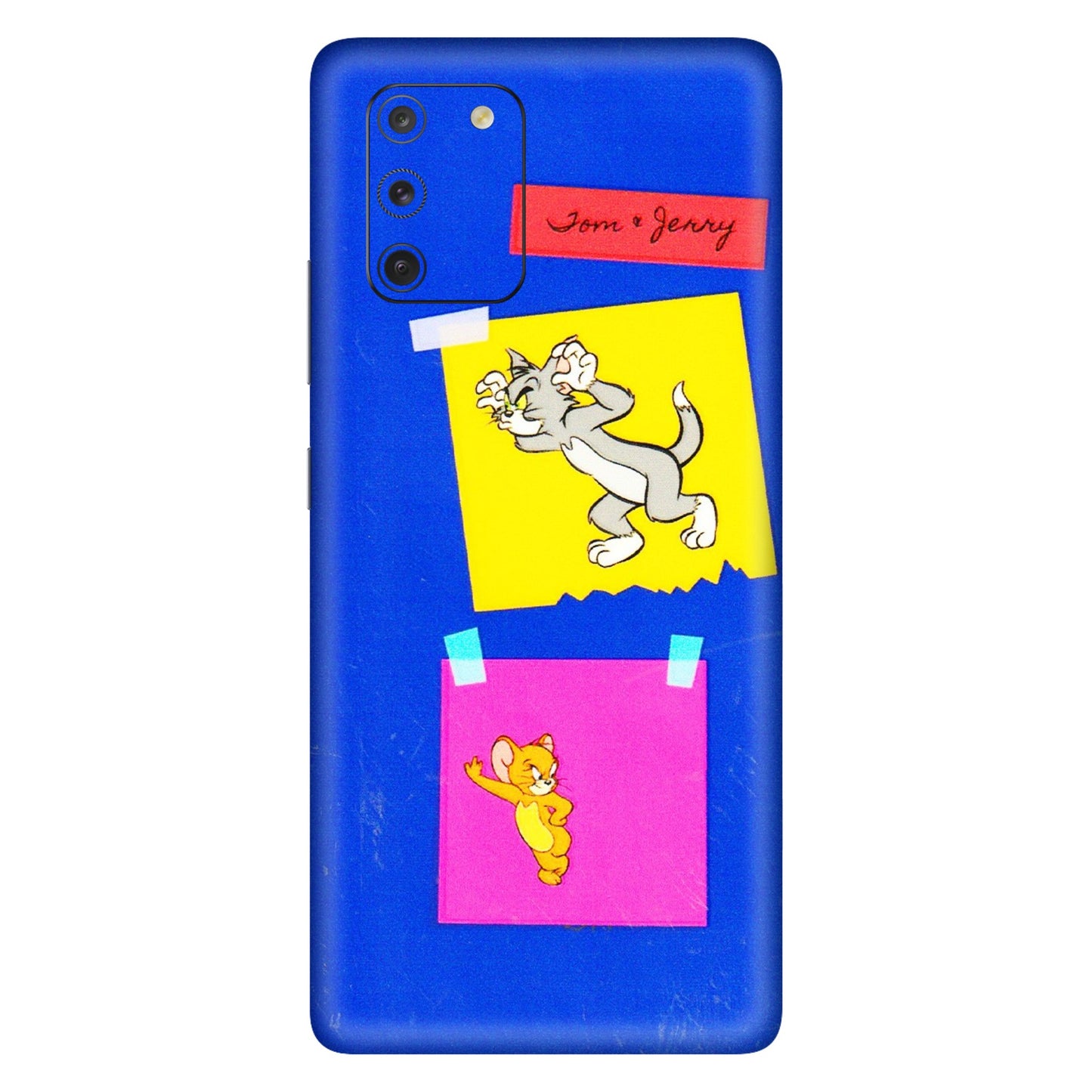 Samsung A/S Series Phone Skins (All Models) - Tom N Jerry Sticky Notes - 3D Embossed Finish (L-88) Samsung Galaxy S10 Lite
