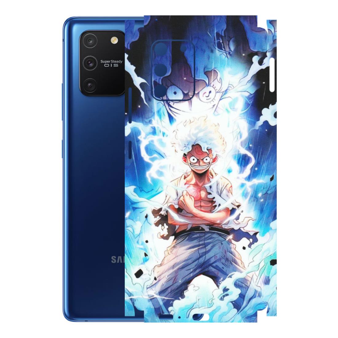 Samsung A/S Series Phone Skins (All Models) - Blue Thunder Luffy Anime - Matte Finish (M-132) Samsung Galaxy S10 Lite