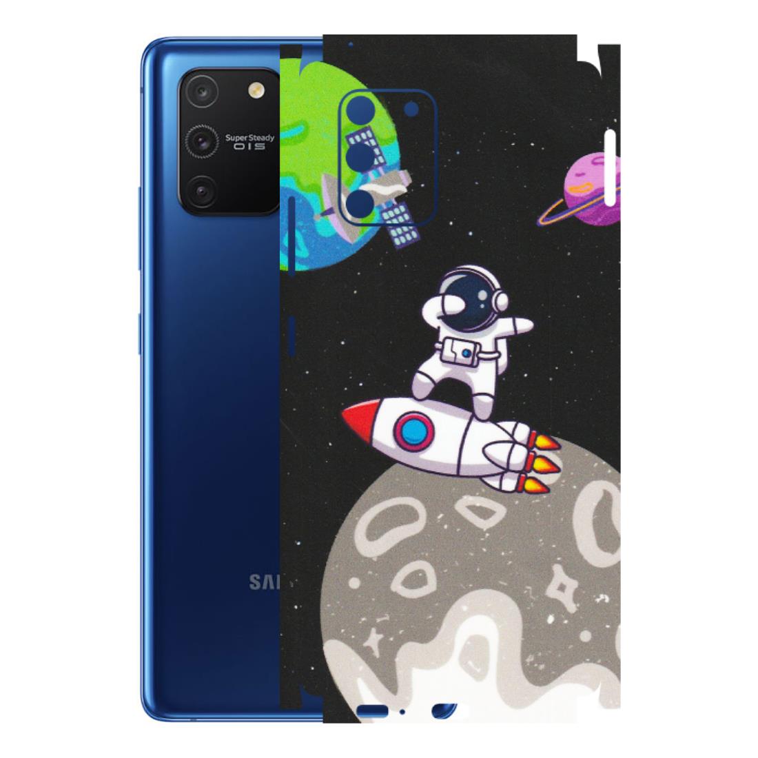 Samsung A/S Series Phone Skins (All Models) - Astronaut Vibing Toon Running - Matte Finish (M-39) Samsung Galaxy S10 Lite