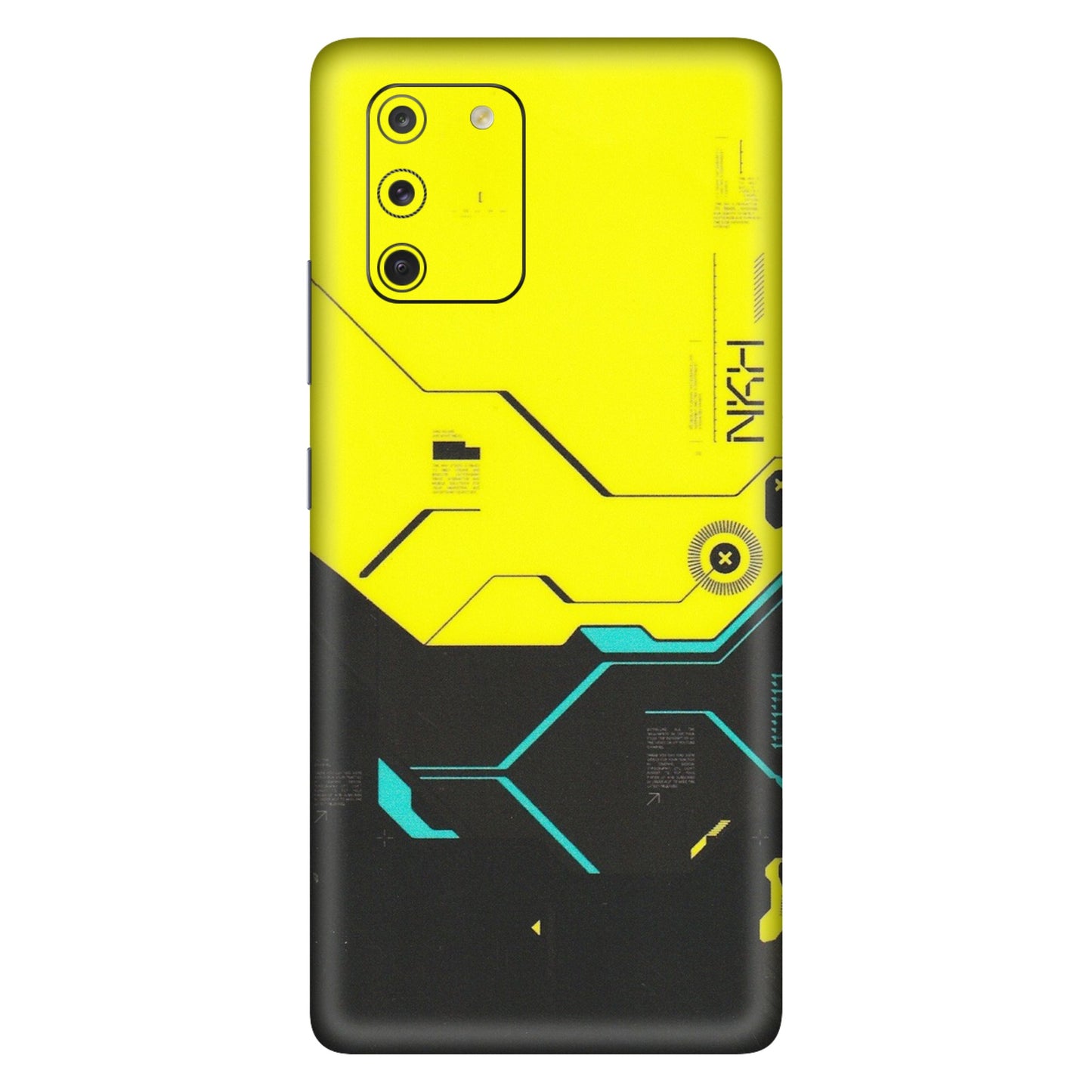 Samsung A/S Series Phone Skins (All Models) - Black Yellow Technica - Matte Finish (M-53) Samsung Galaxy S10 Lite