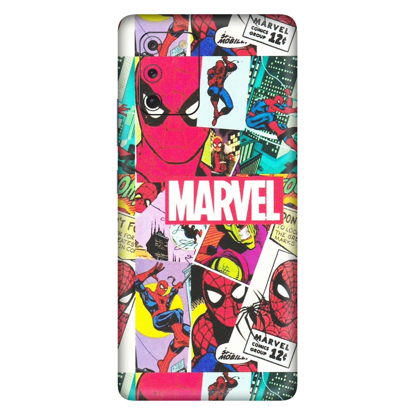 Samsung A/S Series Phone Skins (All Models) - Marvel Comic Spiderman Grafitti - Matte Finish (M-72) Samsung Galaxy S10 Lite
